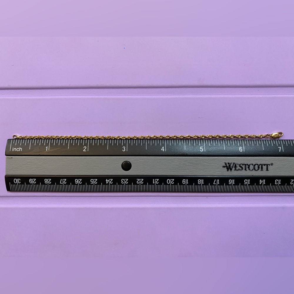 Elegant 10k Solid Gold Rope Necklace Set - image 8